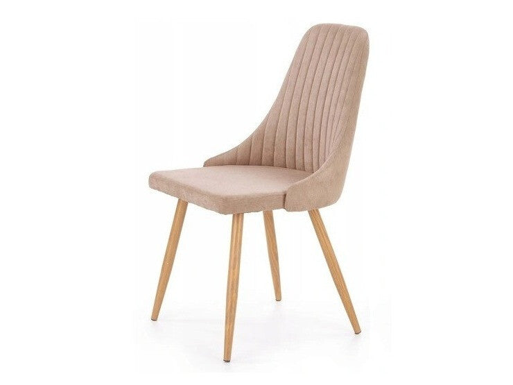 Kėdė K-285 V-CH-K/285-KR-BEŻOWY, Spalva: Beige + Šviesus medis