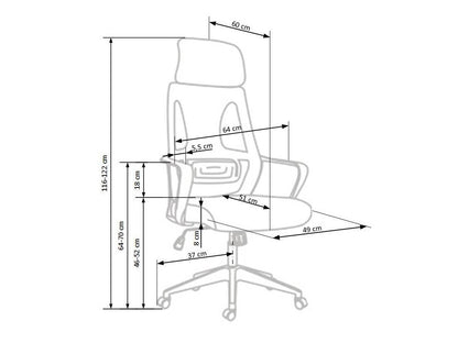 Biuro kėdė VALDEZ, Spalva: Juoda