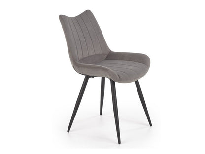 Kėdė K388 V-CH-K/388-KR-POPIELATY, Spalva: Pilka + Juoda