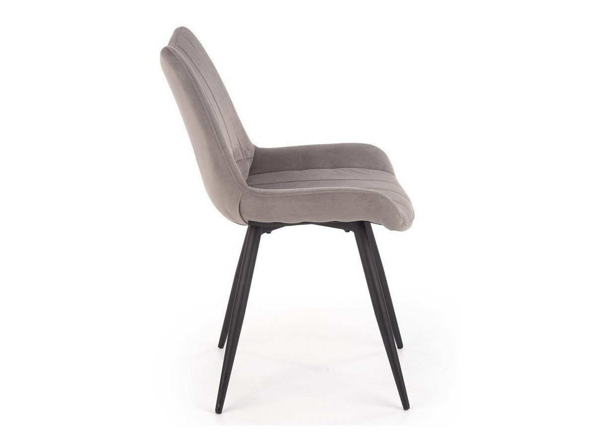 Kėdė K388 V-CH-K/388-KR-POPIELATY, Spalva: Pilka + Juoda