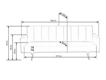 Sofa lova ARMANDO, Spalva: Tamsi žalia