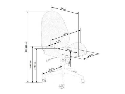 Biuro kėdė FALCAO Spalva: Pilka