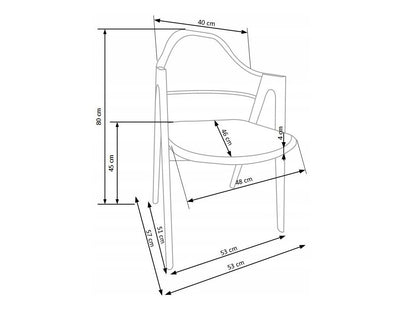 Kėdė K344 kėdė, smėlio V-CH-K/344-KR-BEŻOWY (Kreminė)