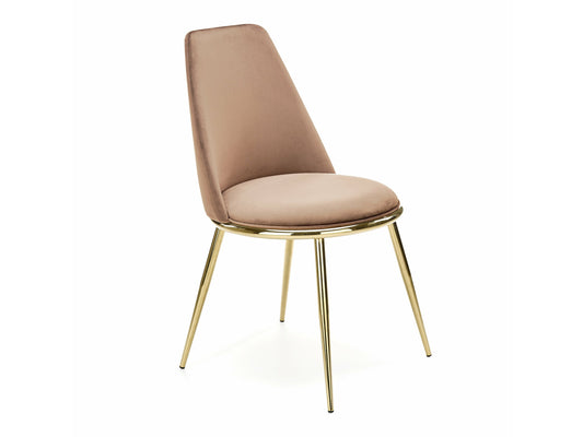 Kėdė K460, Spalva: Beige + Auksinė