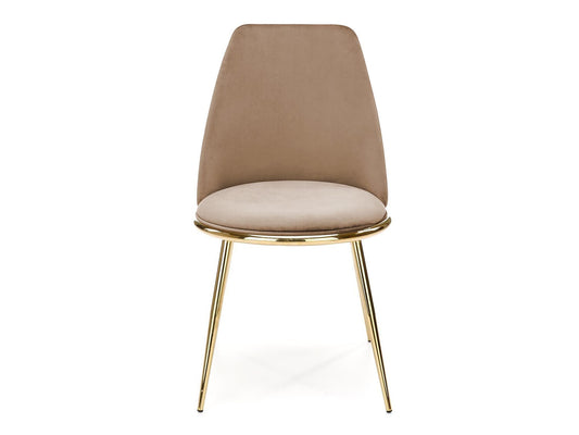 Kėdė K460, Spalva: Beige + Auksinė