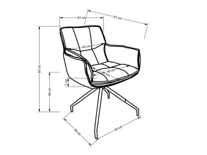 Kėdė K523 kėdė, pilka / juoda V-CH-K/523-KR-POPIELATY Spalva: Pilka
