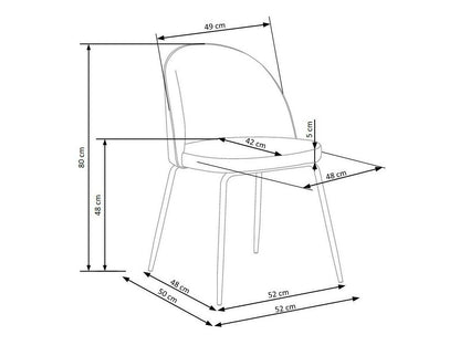 Kėdė K314, Spalva: Tamsi mėlyna + Juoda