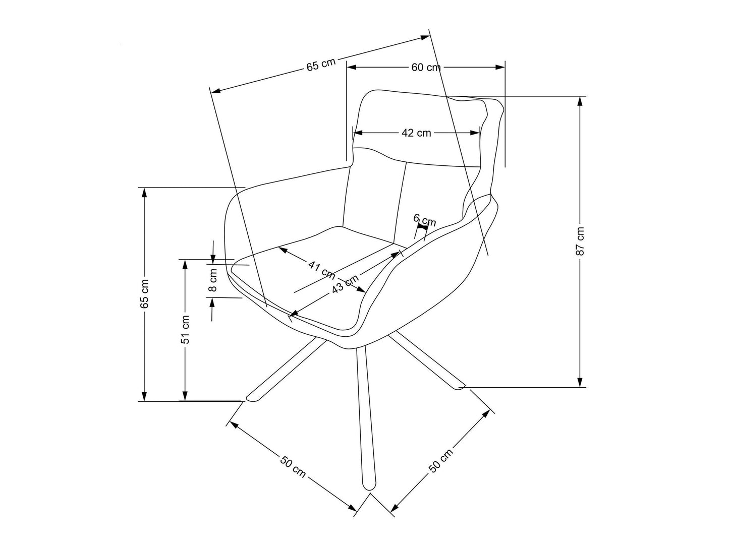 Kėdė K495 kėdė, alyvuogių V-CH-K/495-KR-OLIWKOWY Spalva: Žalia