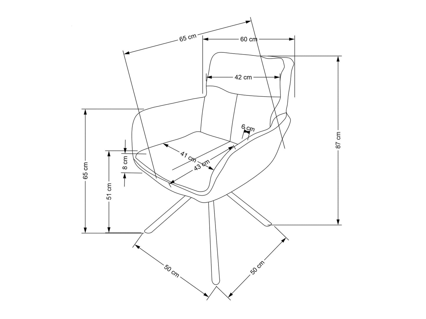 Kėdė K495 kėdė, garstyčių V-CH-K/495-KR-MUSZTARDOWY Spalva: Geltona