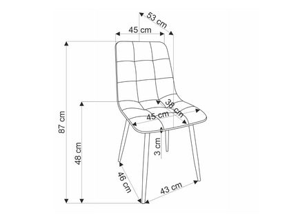 Kėdė K547 kėdė, pilka V-CH-K/547-KR-POPIELATY (Pilka)