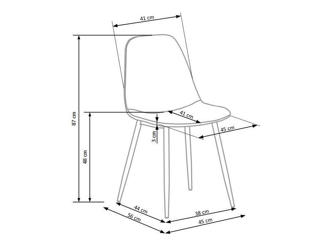 Kėdė K417 V-CH-K/417-KR-BEŻOWY, Spalva: Beige