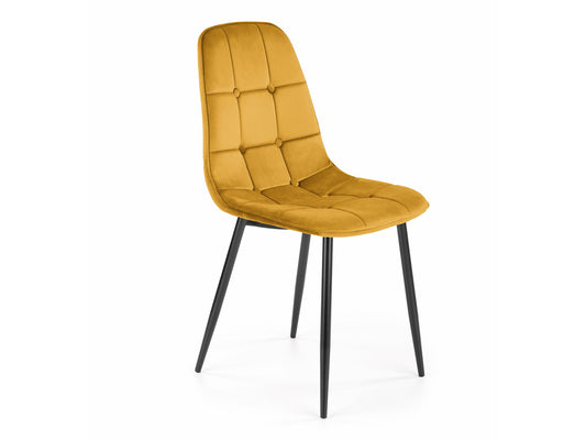 Kėdė K417 V-CH-K/417-KR-MUSZTARDOWY, Spalva: Geltona