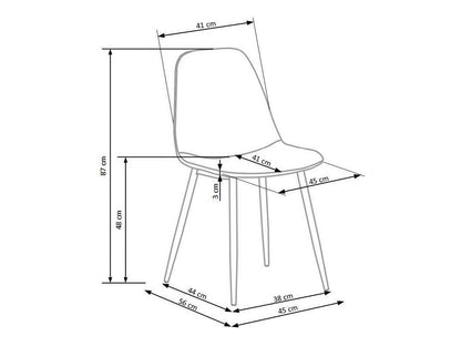Kėdė K417 V-CH-K/417-KR-MUSZTARDOWY, Spalva: Geltona