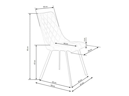 Kėdė K450 V-CH-K/450-KR-CZARNY, Spalva: Juoda