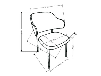 Kėdė K497 kėdė, šviesi pilka V-CH-K/497-KR-J.POPIELATY (Pilka)