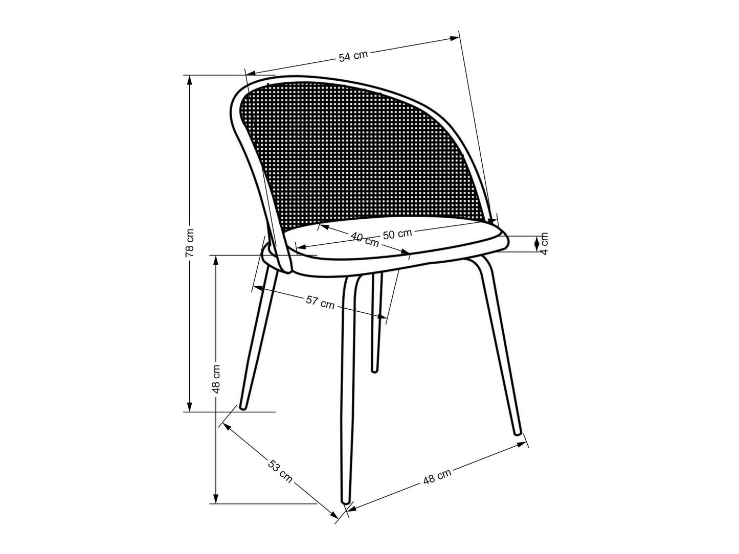 Kėdė K508 kėdė, tamsi žalia V-CH-K/508-KR-C.ZIELONY (Žalia)