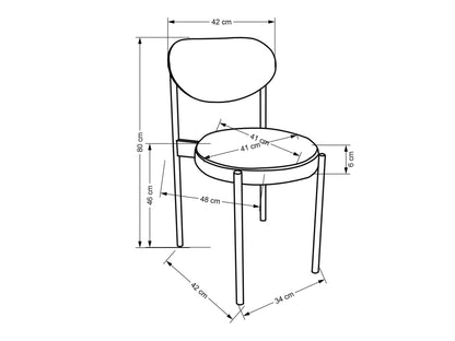 Kėdė K509 kėdė, pilka V-CH-K/509-KR-POPIELATY (Pilka)