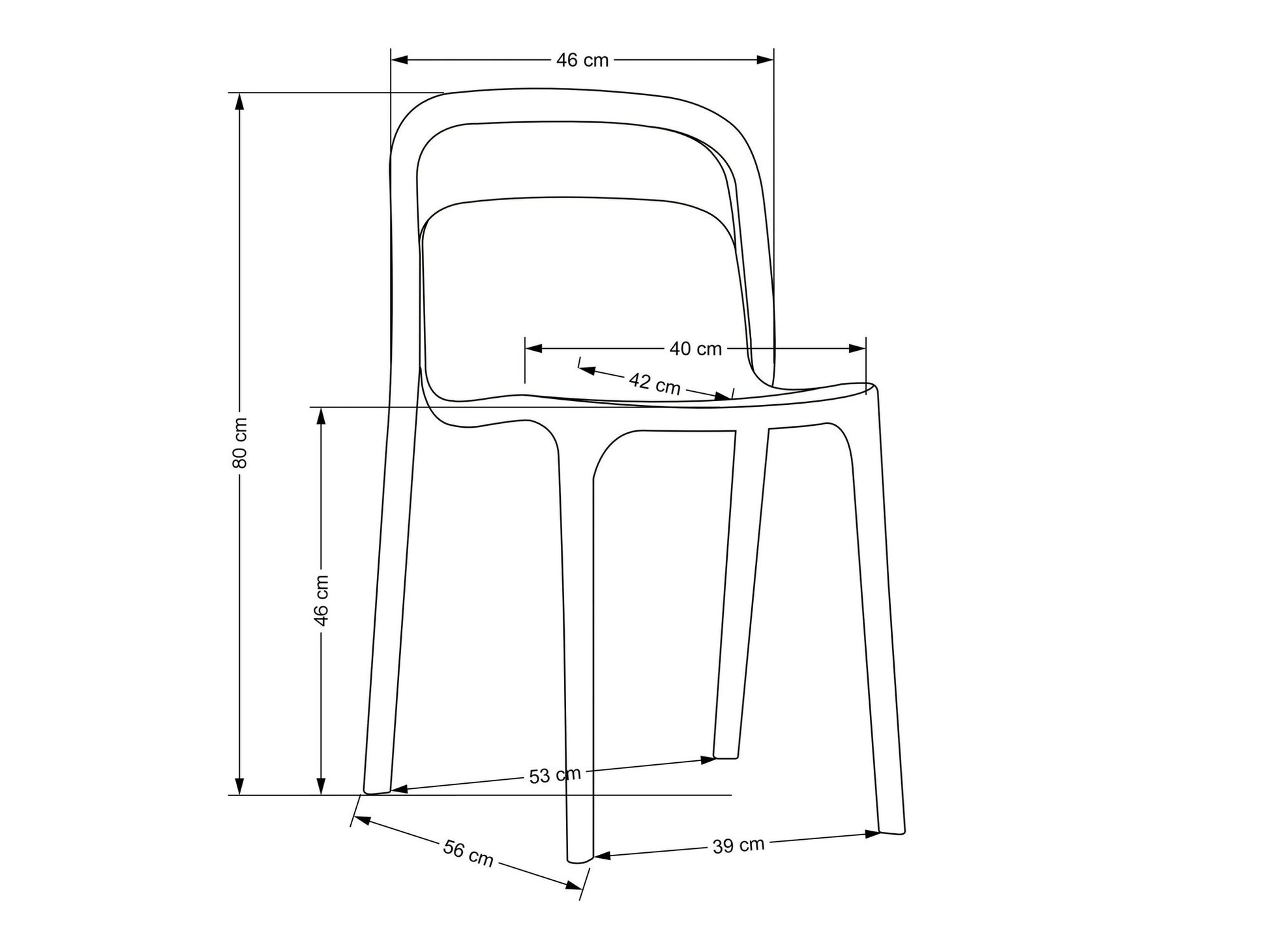Kėdė K490 kėdė, balta V-CH-K/490-KR-BIAŁY (Balta)