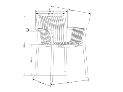 Kėdė K492 kėdė, pilka V-CH-K/492-KR-POPIELATY (Pilka)
