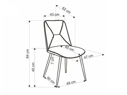 Kėdė K539 V-CH-K/539-KR-BEŻOWY, Spalva: Beige