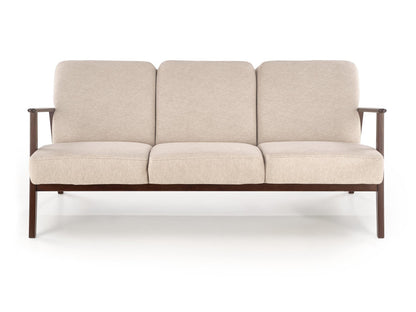 Sofa MILANO 3S sofa, smėlio CASTEL#15 / tamsi graikinis riešutas V-PL-MILANO_3S-SOFA-BEŻOWY