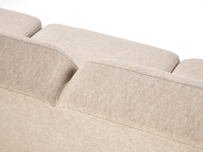 Sofa MILANO 3S sofa, smėlio CASTEL#15 / tamsi graikinis riešutas V-PL-MILANO_3S-SOFA-BEŻOWY