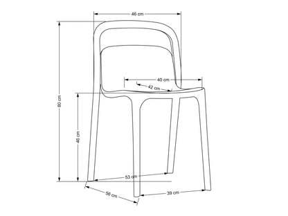 Kėdė K490 kėdė, juoda V-CH-K/490-KR-CZARNY (Juoda)