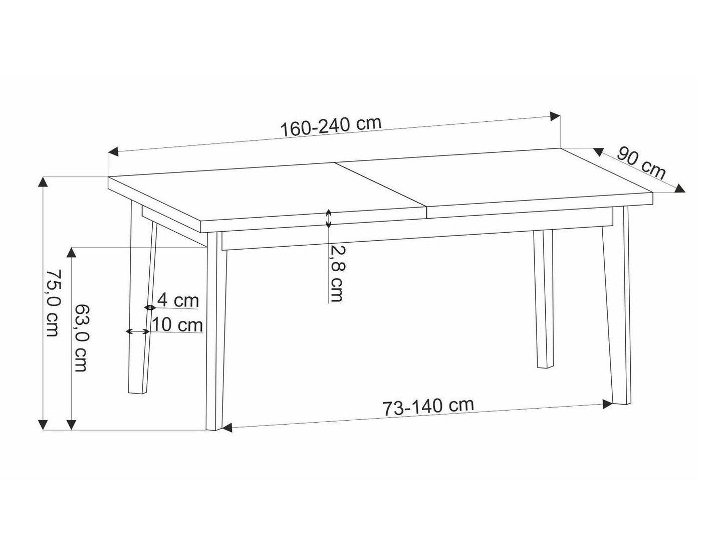 Stalas EDMONDO stalas natural ąžuolas / juoda V-PL-EDMONDO-ST-CZARNY (Juoda + Ąžuolas)