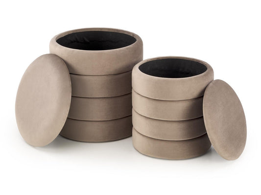 Pufų komplektas PACHO komplektas of two color: beige V-CH-PACHO-PUFA-BEŻOWY (Beige)