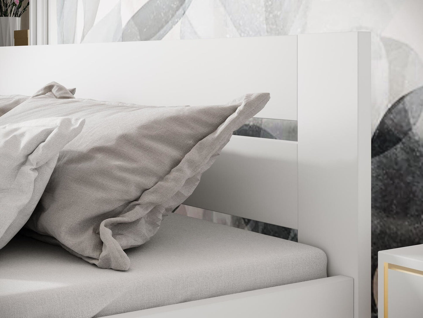 Lova MATILDA, Spalva: Balta, Miegamoji dalis: 160 x 200 cm