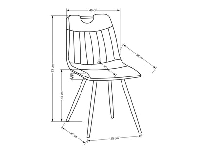 Kėdė K521 kėdė, pilka V-CH-K/521-KR-POPIELATY (Pilka)