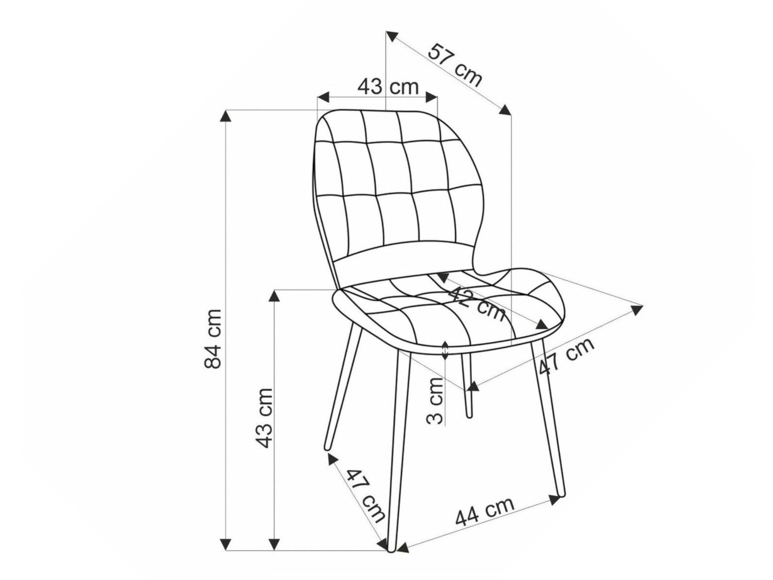 Kėdė K548 kėdė, smėlinė V-CH-K/548-KR-BEŻOWY (Smėlinė)