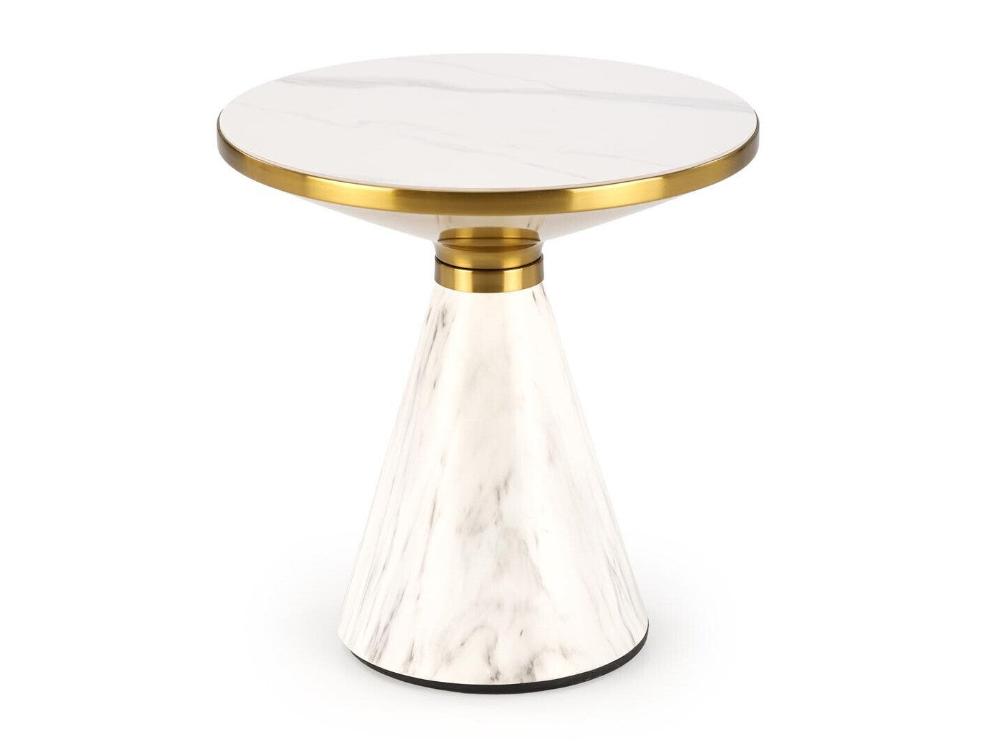 Žurnalinis staliukas TALBI žurnalinis staliukas, baltas marmuras / balta / auksas V-CH-TALBI-LAW