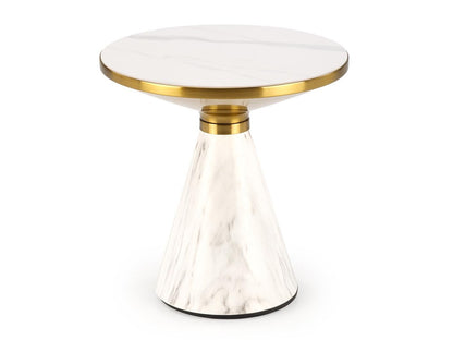 Žurnalinis staliukas TALBI žurnalinis staliukas, baltas marmuras / balta / auksas V-CH-TALBI-LAW