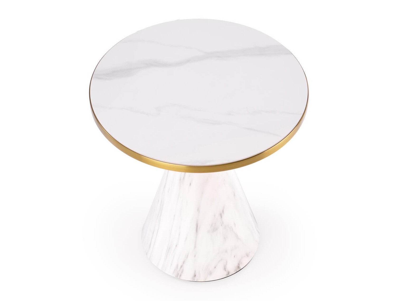 Žurnalinis staliukas TALBI žurnalinis staliukas, baltas marmuras / balta / auksas V-CH-TALBI-LAW