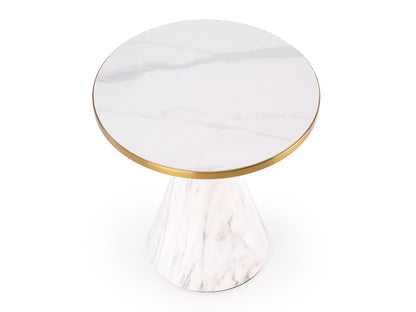 Žurnalinis staliukas TALBI žurnalinis staliukas, baltas marmuras / balta / auksas V-CH-TALBI-LAW