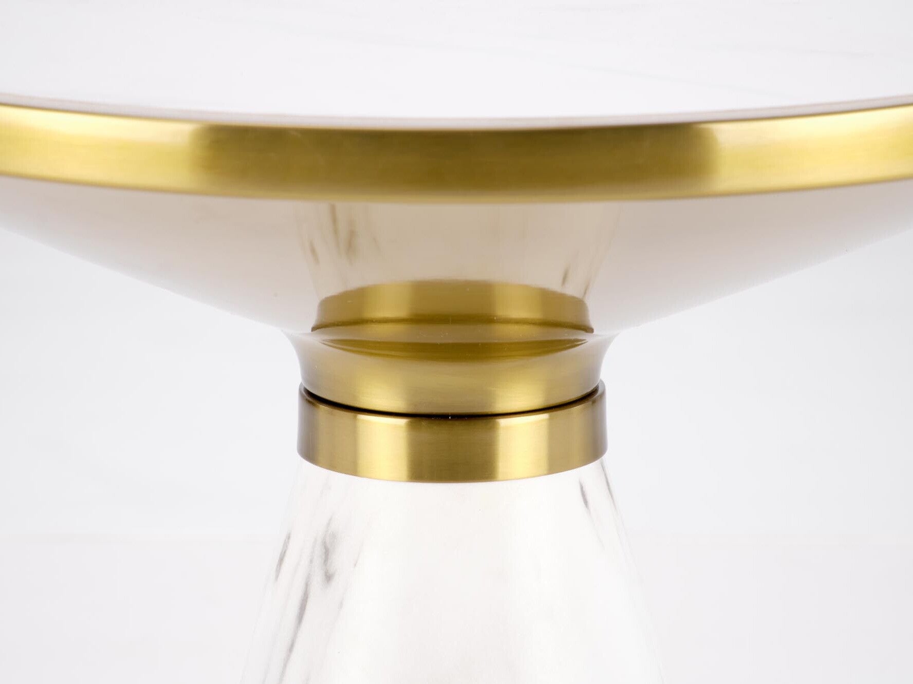 Žurnalinis staliukas TALBI žurnalinis staliukas, baltas marmuras / balta / auksas V-CH-TALBI-LAW