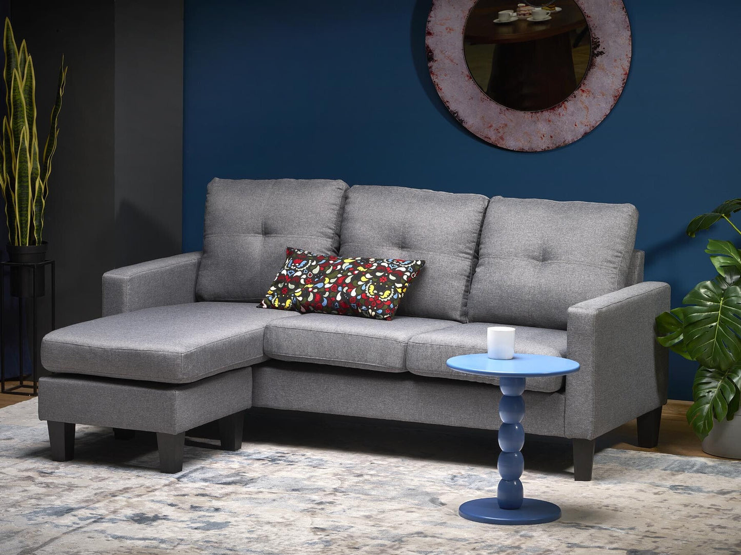 Minkštų baldų komplektas GERSON sofa with ottoman, color: pilka V-CH-GERSON-SOFA-POPIELATY (Pilka)