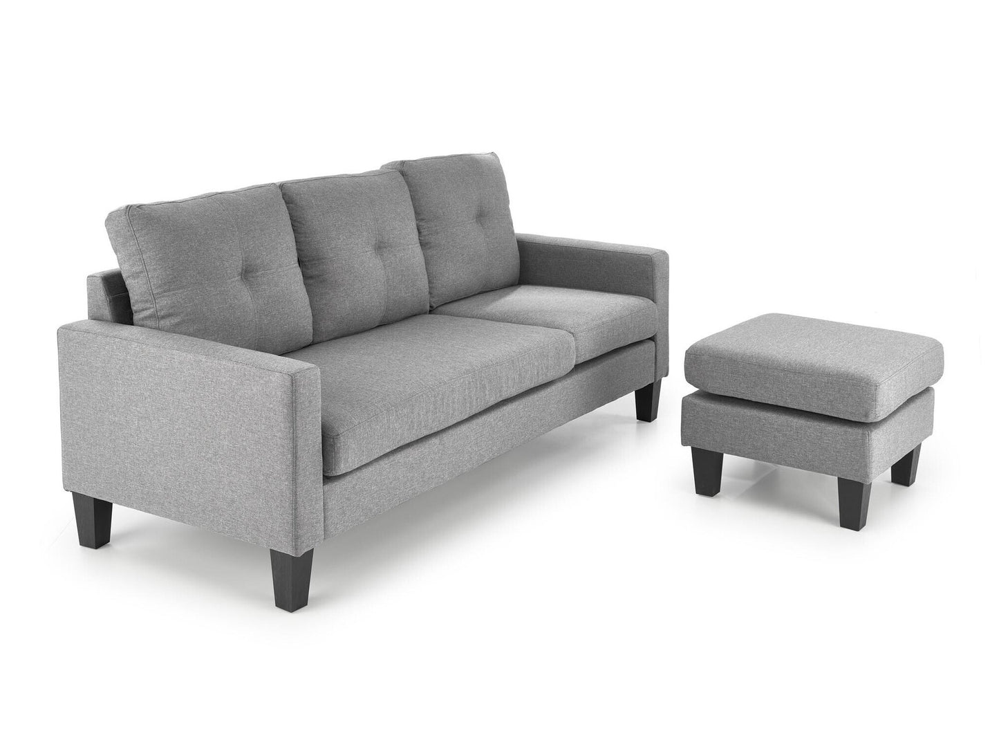 Minkštų baldų komplektas GERSON sofa with ottoman, color: pilka V-CH-GERSON-SOFA-POPIELATY (Pilka)