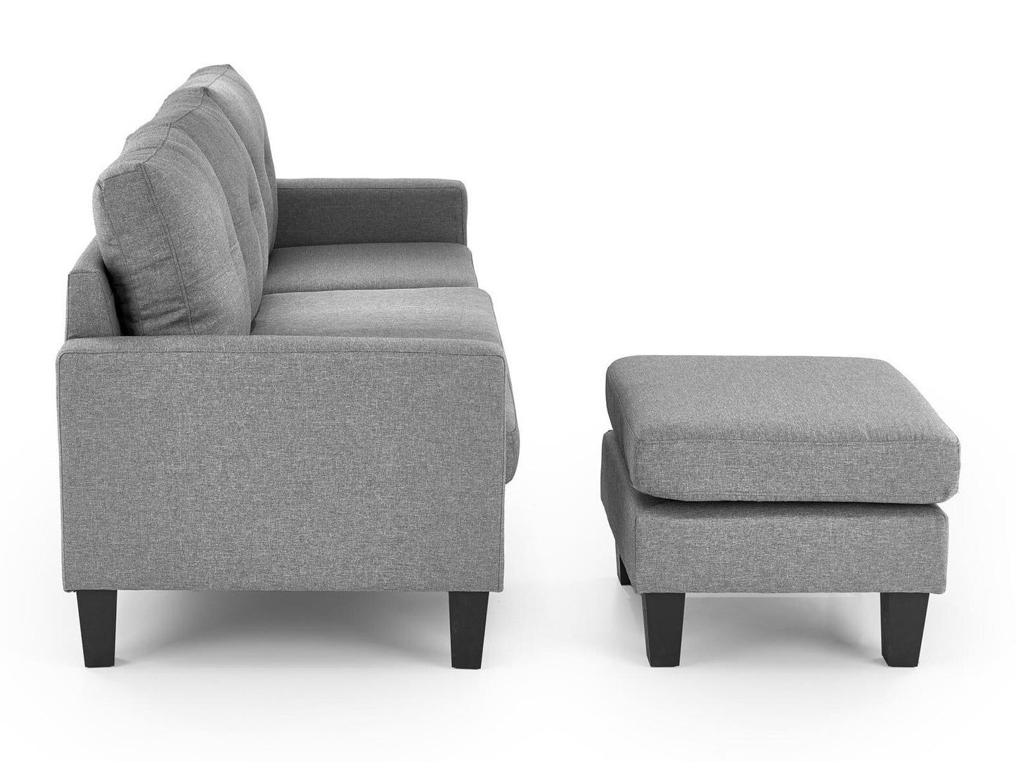 Minkštų baldų komplektas GERSON sofa with ottoman, color: pilka V-CH-GERSON-SOFA-POPIELATY (Pilka)