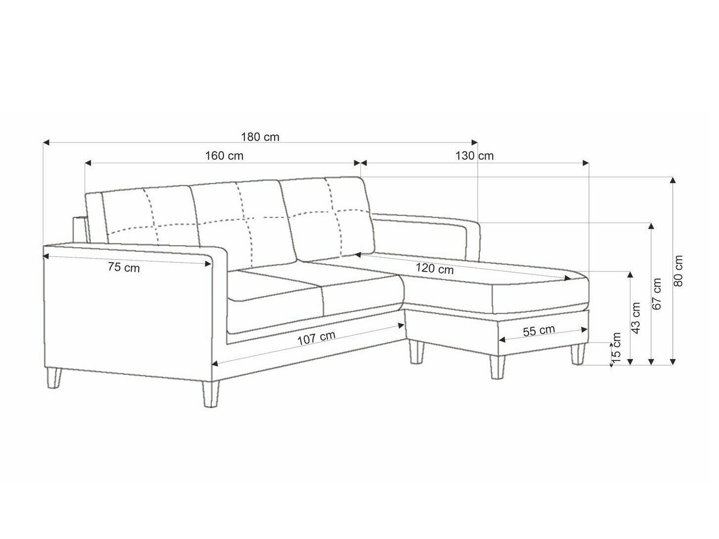 Minkštų baldų komplektas GERSON sofa with ottoman, color: smėlio V-CH-GERSON-SOFA-BEŻOWY (Beige)