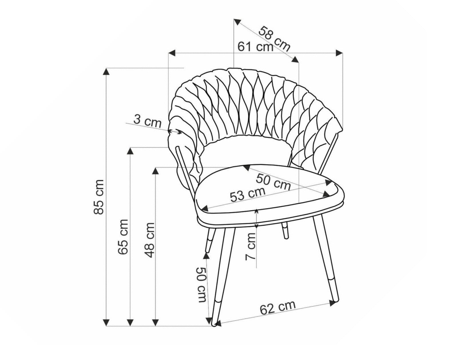 Kėdė K551 kėdė, tamsi žalia V-CH-K/551-KR-C.ZIELONY (Žalia)