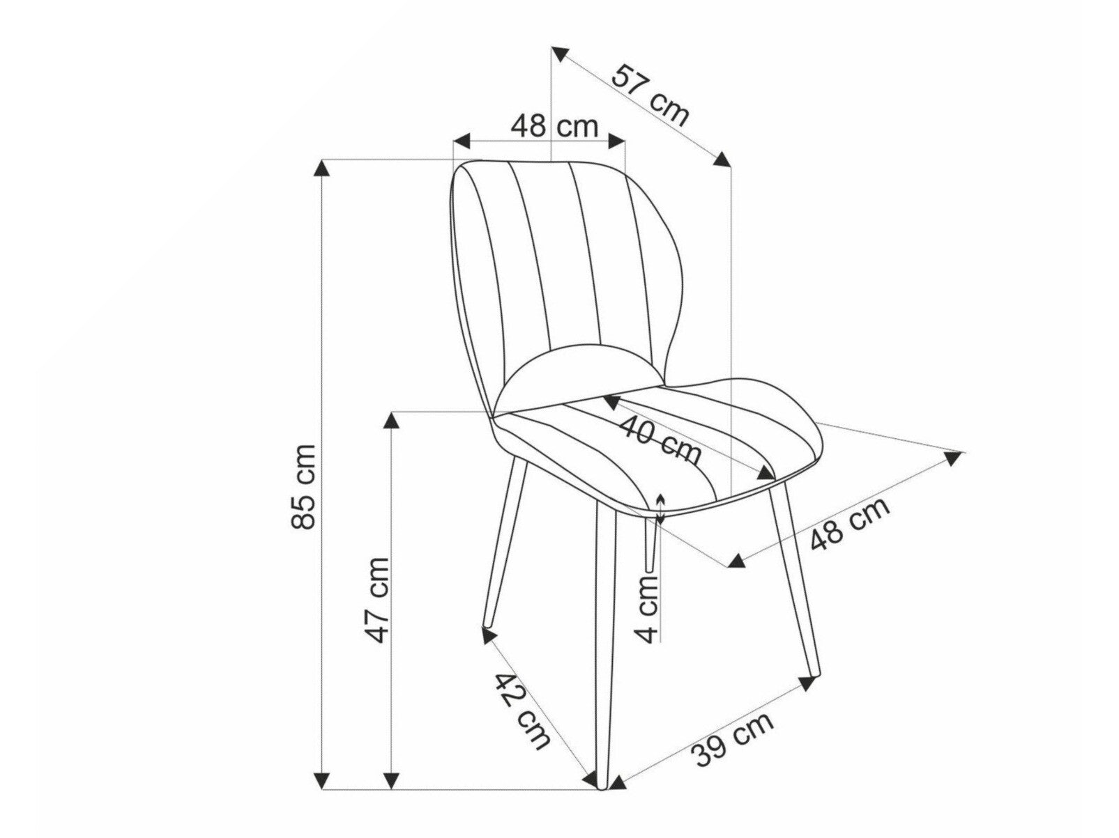 Kėdė K538 kėdė, smėlinė V-CH-K/538-KR-BEŻOWY (Smėlinė)
