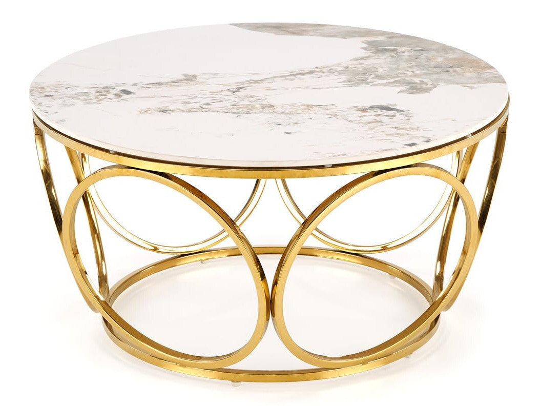 Žurnalinis staliukas VENUS 2 c. stalas, baltas marmuras / auksas V-CH-VENUS_2-LAW
