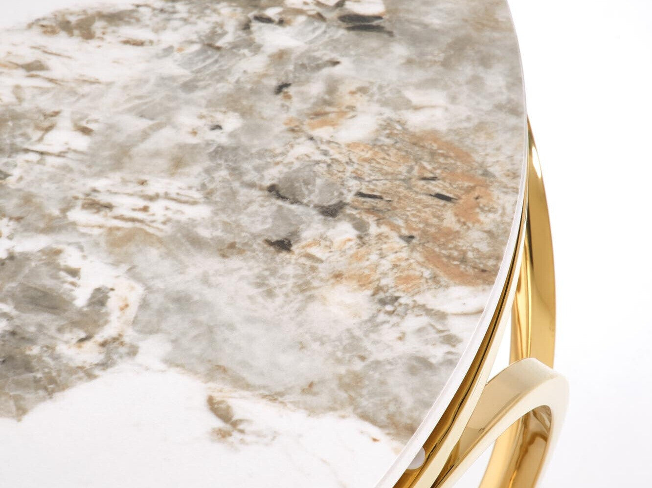 Žurnalinis staliukas VENUS 2 c. stalas, baltas marmuras / auksas V-CH-VENUS_2-LAW