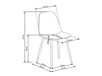 Kėdė K316 kėdė, V-CH-K/316-KR-POPIELATY (Pilka)