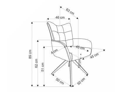 Kėdė K540 kėdė, smėlinė V-CH-K/540-KR-BEŻOWY (Smėlinė)