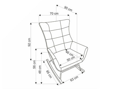 Supama kėdė BAZALTO char V-CH-BAZALTO-FOT-BEŻOWY, Spalva: Smėlinė