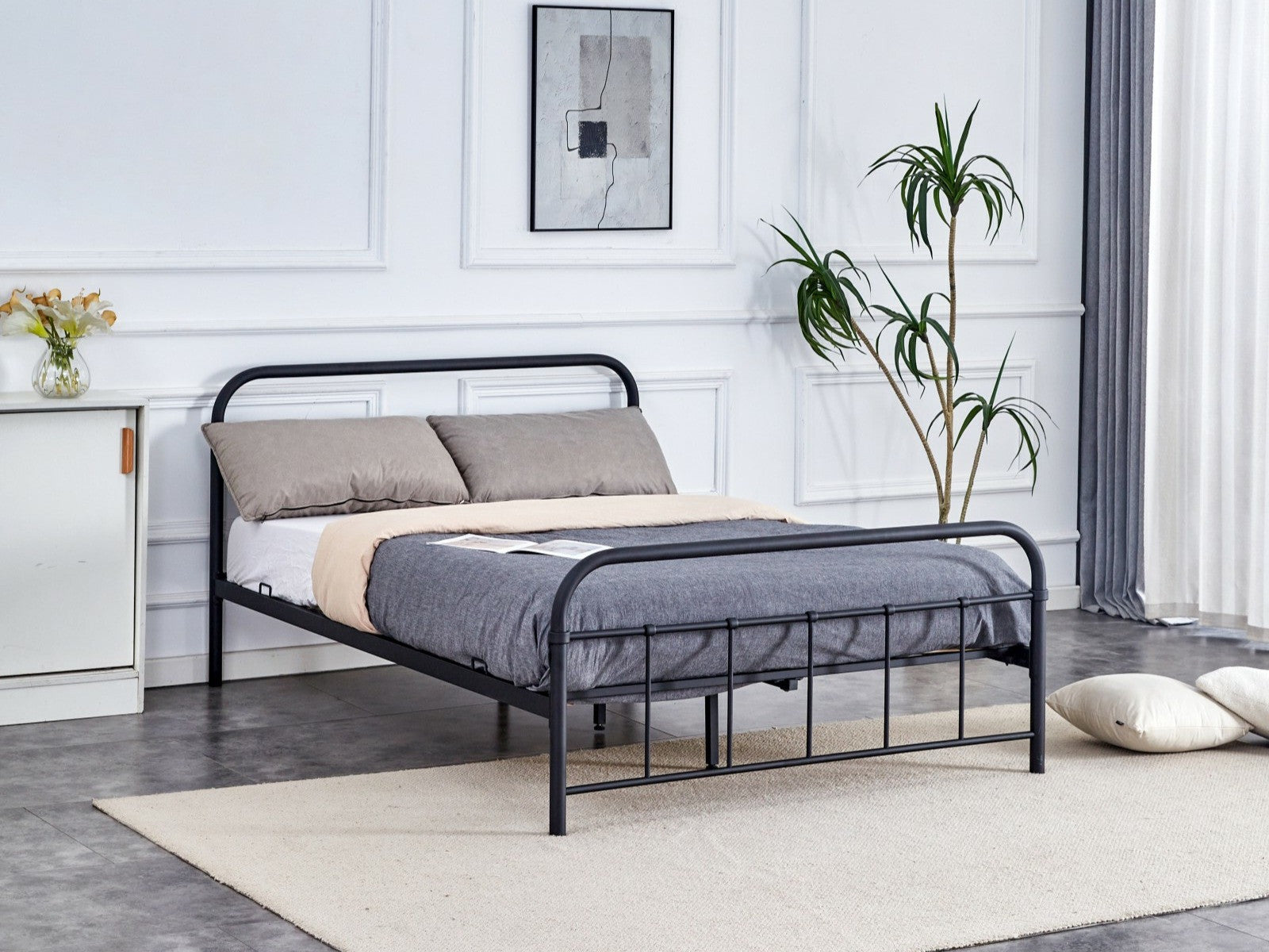 Lova LINDA 140 lova color: juoda V-CH-LINDA_140-LOZ-CZARNY