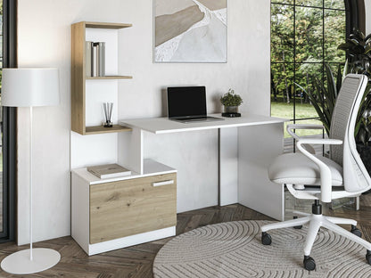 Darbo stalas MISO darbo stalas, balta / artisan ąžuolas V-UA-MISO-BIAŁY/D.ARTISAN (Balta + Artisan ąžuolas)